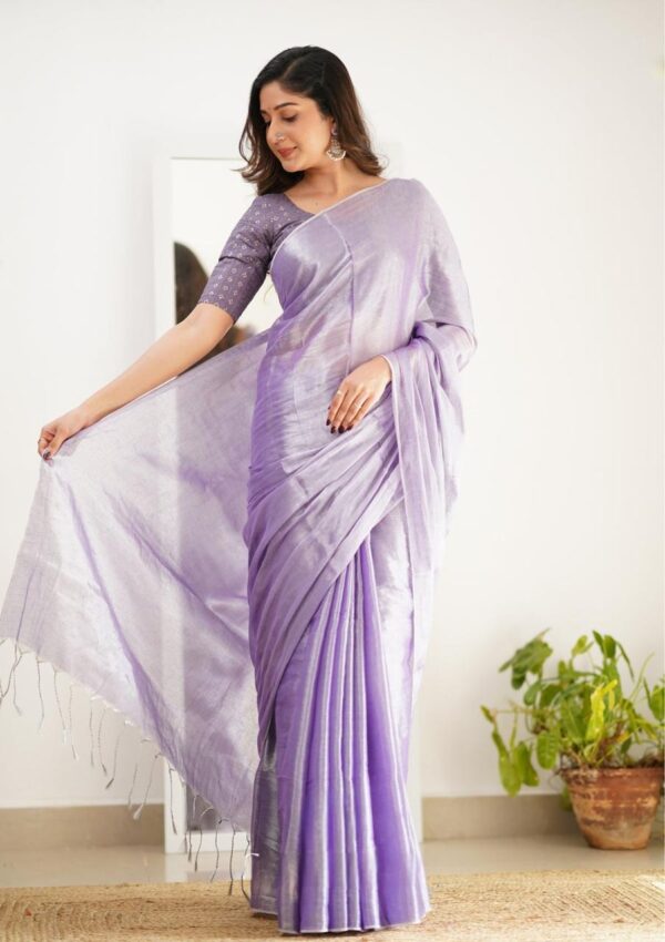 Tissue Cotton Elegance Saree - Image 6