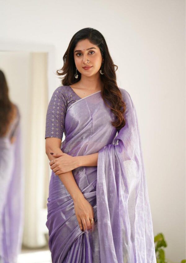 Tissue Cotton Elegance Saree - Image 7