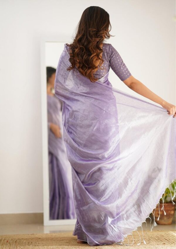 Tissue Cotton Elegance Saree - Image 8