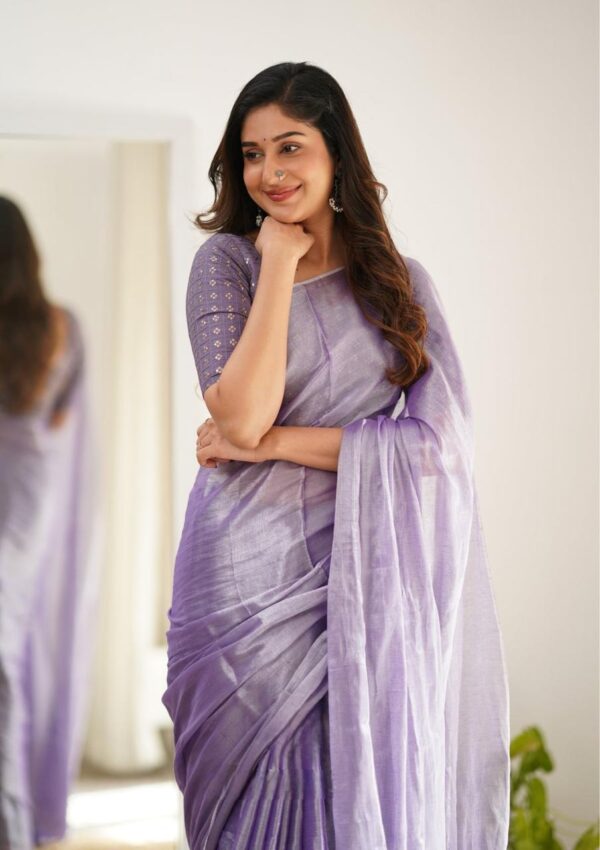 Tissue Cotton Elegance Saree - Image 9