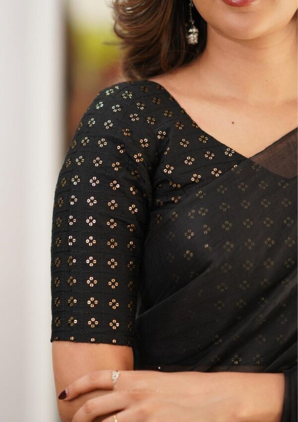 Premium Tissue Cotton Saree - Image 4