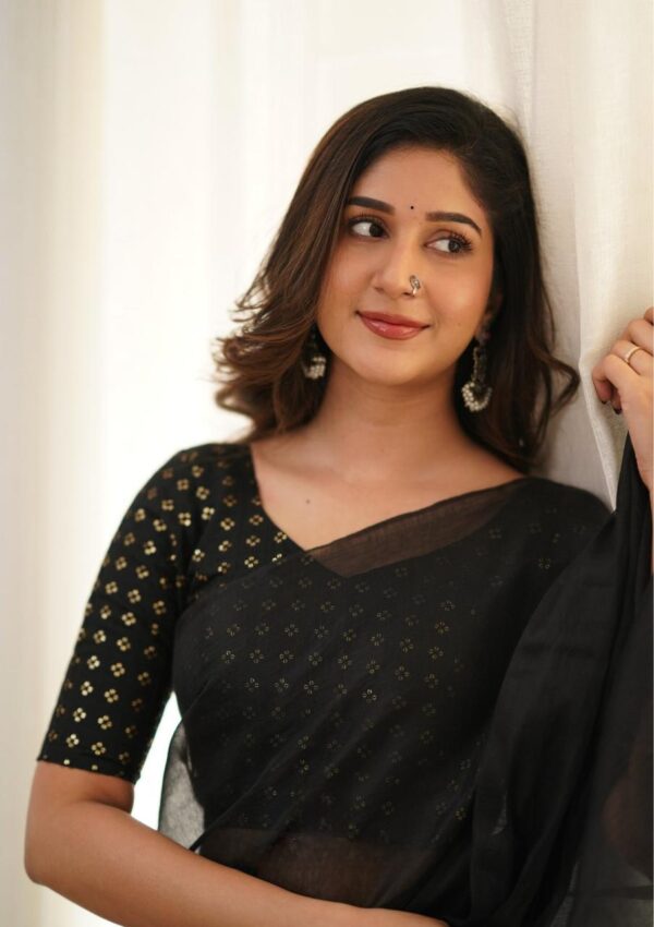 Premium Tissue Cotton Saree - Image 7