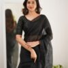Premium Tissue Cotton Saree - Image 8