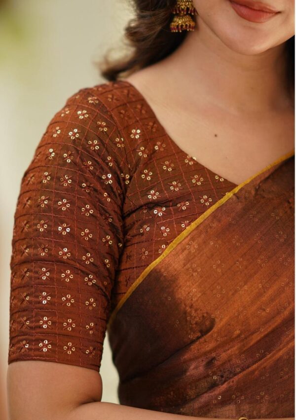 Tissue Cotton Saree - Image 4