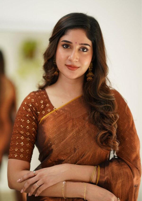 Tissue Cotton Saree - Image 5