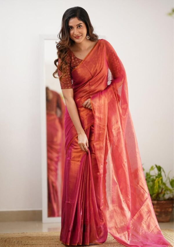 Tissue Cotton Styliesh Saree