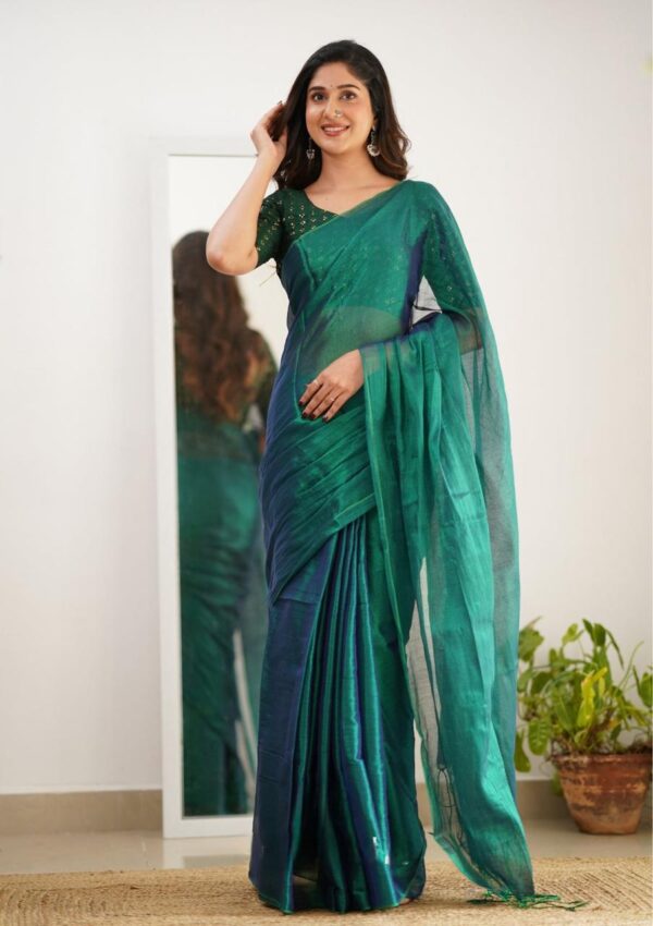 Tissue Cotton Saree