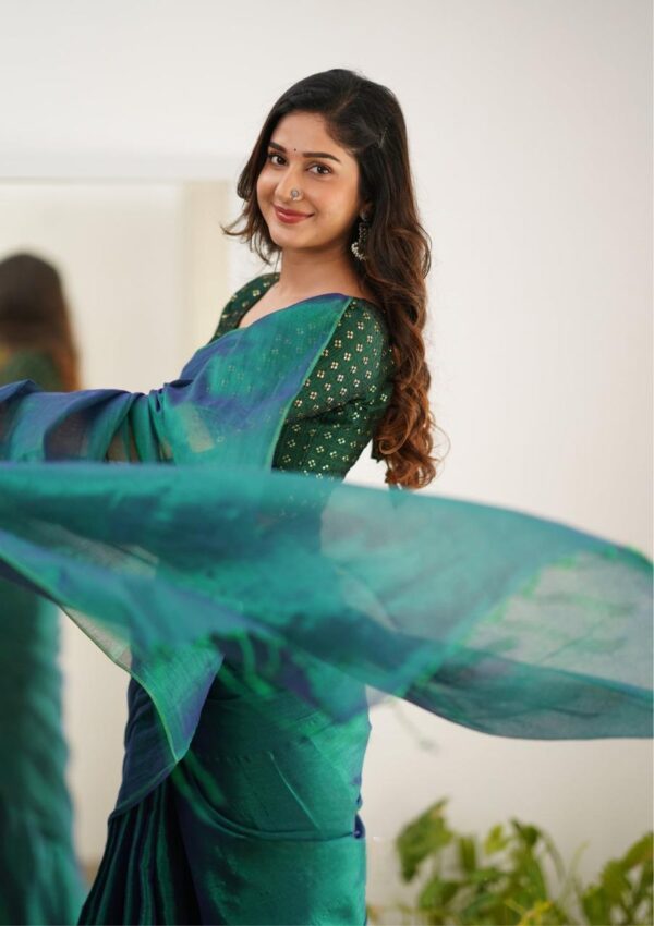 Tissue Cotton Saree - Image 9