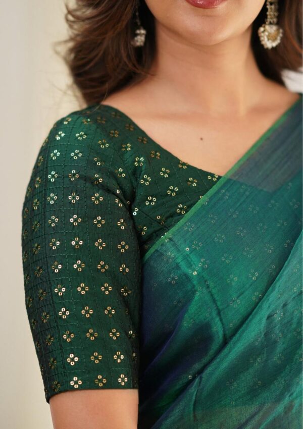 Tissue Cotton Saree - Image 12