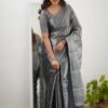 Tissue Cotton Desginer Saree - Image 2