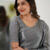 Tissue Cotton Desginer Saree - Image 5