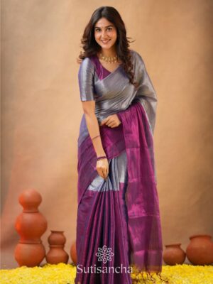 Tissue Cotton Half/Half Desginer Saree