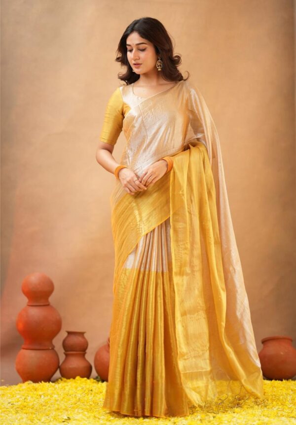 Tissue Cotton Half/Half Saree