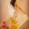 Tissue Cotton Half/Half Saree - Image 2