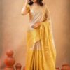 Tissue Cotton Half/Half Saree - Image 5