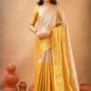 Tissue Cotton Half/Half Saree - Image 7