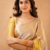 Tissue Cotton Half/Half Saree - Image 14