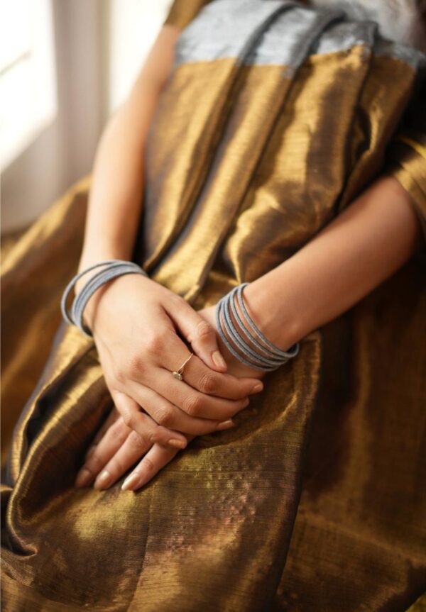 Tissue Cotton Half/Half New Desginer Saree - Image 14