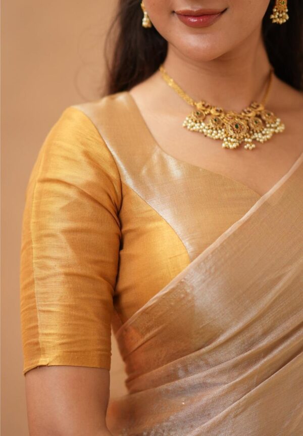 Tissue Cotton Saree - Image 9