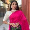 Khadi Cotton Saree And Blouse With Purse Set - Image 3