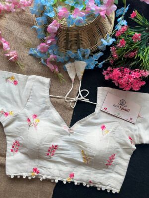 Pure Camric Khadi Cotton Blouse