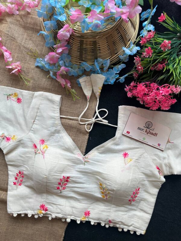 Pure Camric Khadi Cotton Blouse