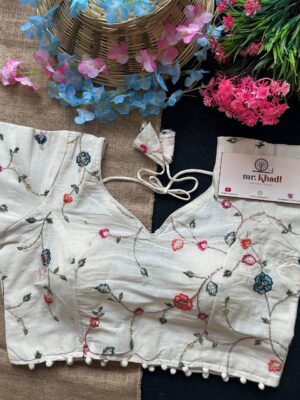Colorful Flower Designer Blouse