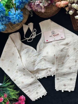 Silver Work Designer Blouse