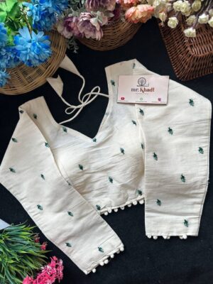 Fancy Blue Butti Designer Blouse
