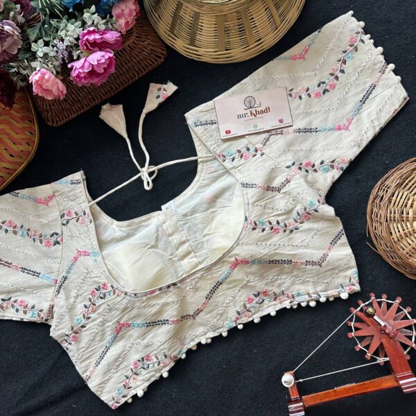 Khadi Cotton New Arrival Big Size Blouse - Image 2