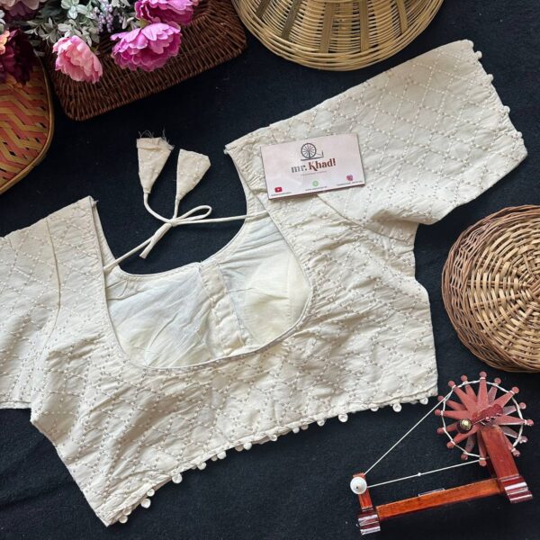 Khadi Cotton Big Size Blouse - Image 2