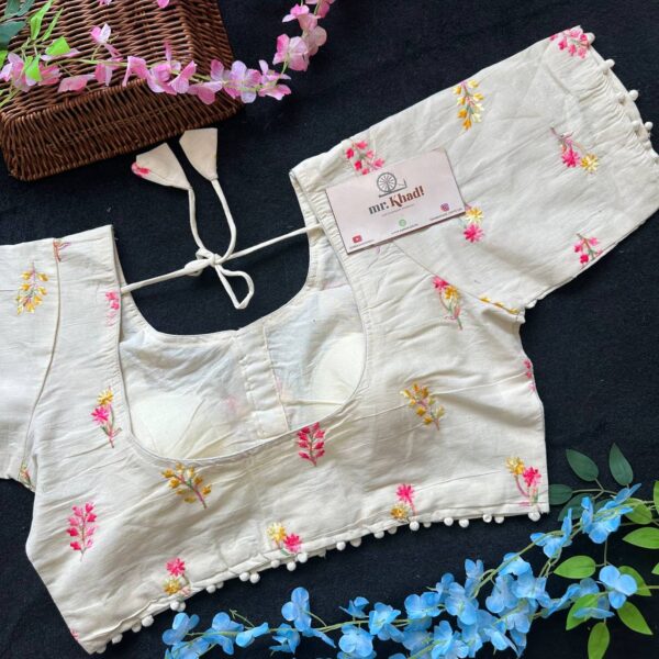 Khadi Cotton New Arrival Big Size Blouse - Image 3