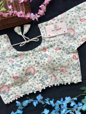 Khadi Cotton Fancy New Arrival Big Size Blouse