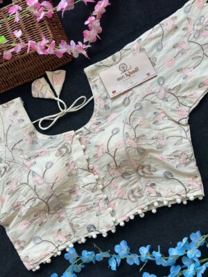 Pink Work Designer Big Size Blouse