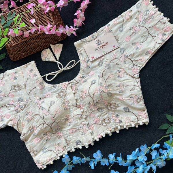 Pink Work Designer Big Size Blouse