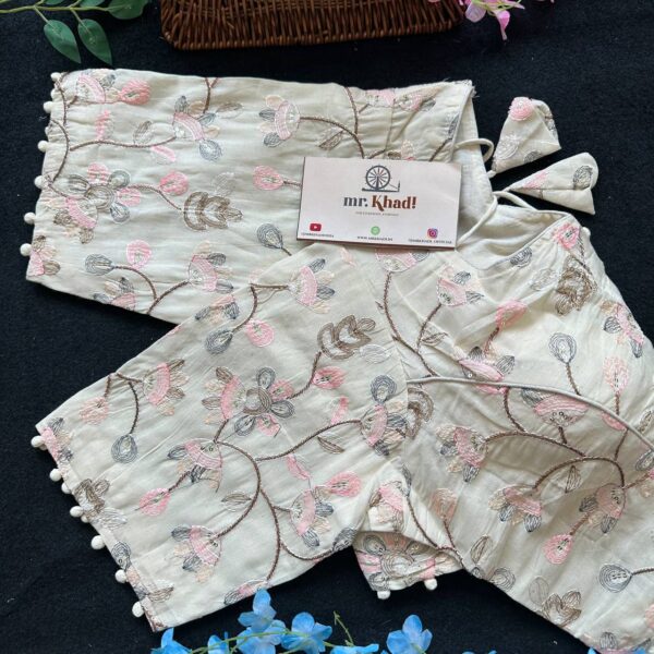 Pink Work Designer Big Size Blouse - Image 3