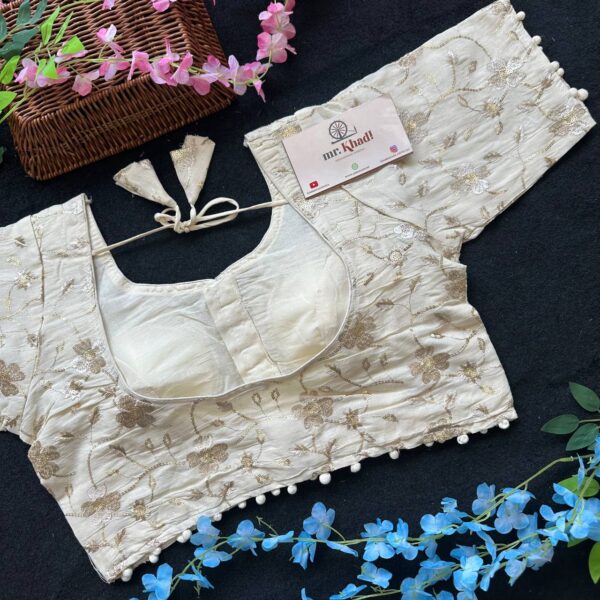 Golden Work Designer Blouse - Image 2