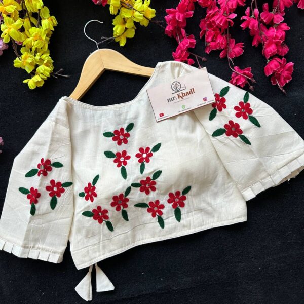 New Khadi Trends Angrakha Style Blouse
