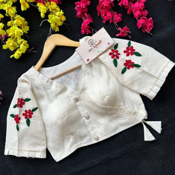 New Khadi Trends Angrakha Style Blouse - Image 2