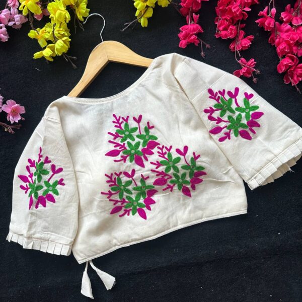 New Khadi Trends Fabric Angrakha Style Blouse