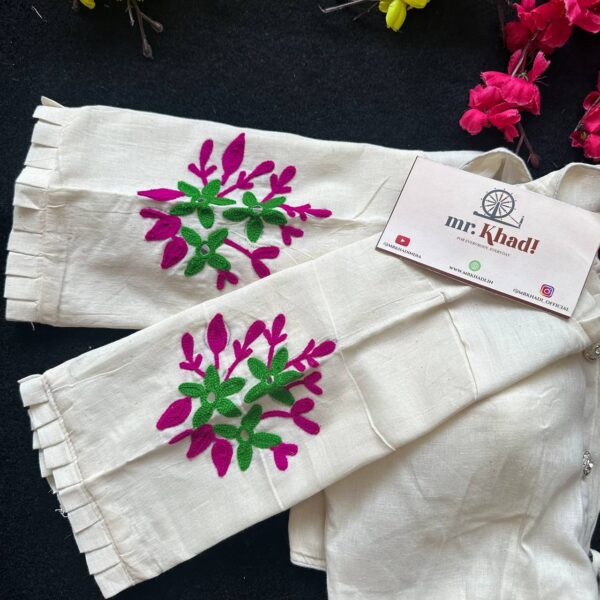 New Khadi Trends Fabric Angrakha Style Blouse - Image 3