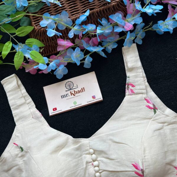 Camric Khadi Cotton Sleeveless Blouse - Image 2