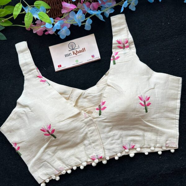 Camric Khadi Cotton Sleeveless Blouse - Image 3