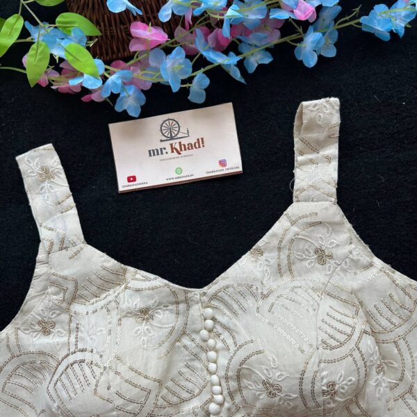 Camric Sleeveless Special Design Dyeable Blouse - Image 2