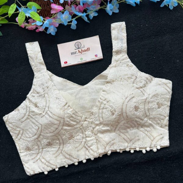 Camric Sleeveless Special Design Dyeable Blouse - Image 3