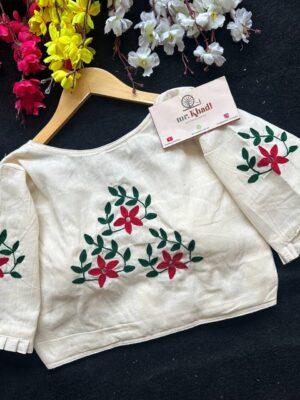 New Khadi Trends Desginer Hand Work Blouse