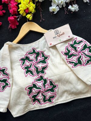 New Khadi Cotton Front Open Blouse