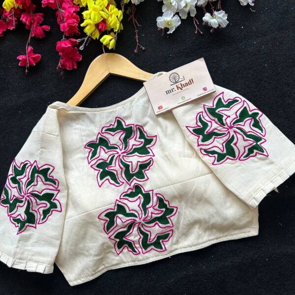 New Khadi Cotton Front Open Blouse