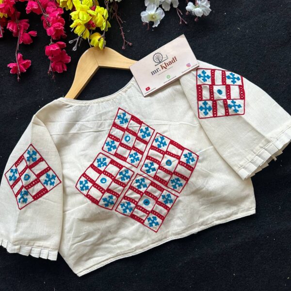 Khadi Cotton Front Open Tranding Blouse