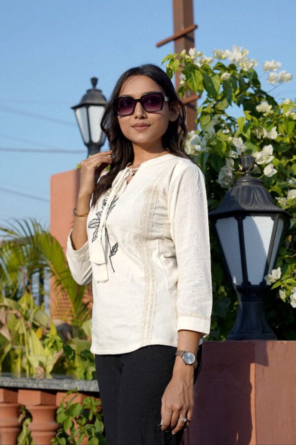 Khadi Cotton Whimsy Alia Top - Image 3